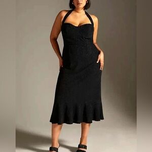 Anthropologie Hutch Halter Corset Midi Dress NWT